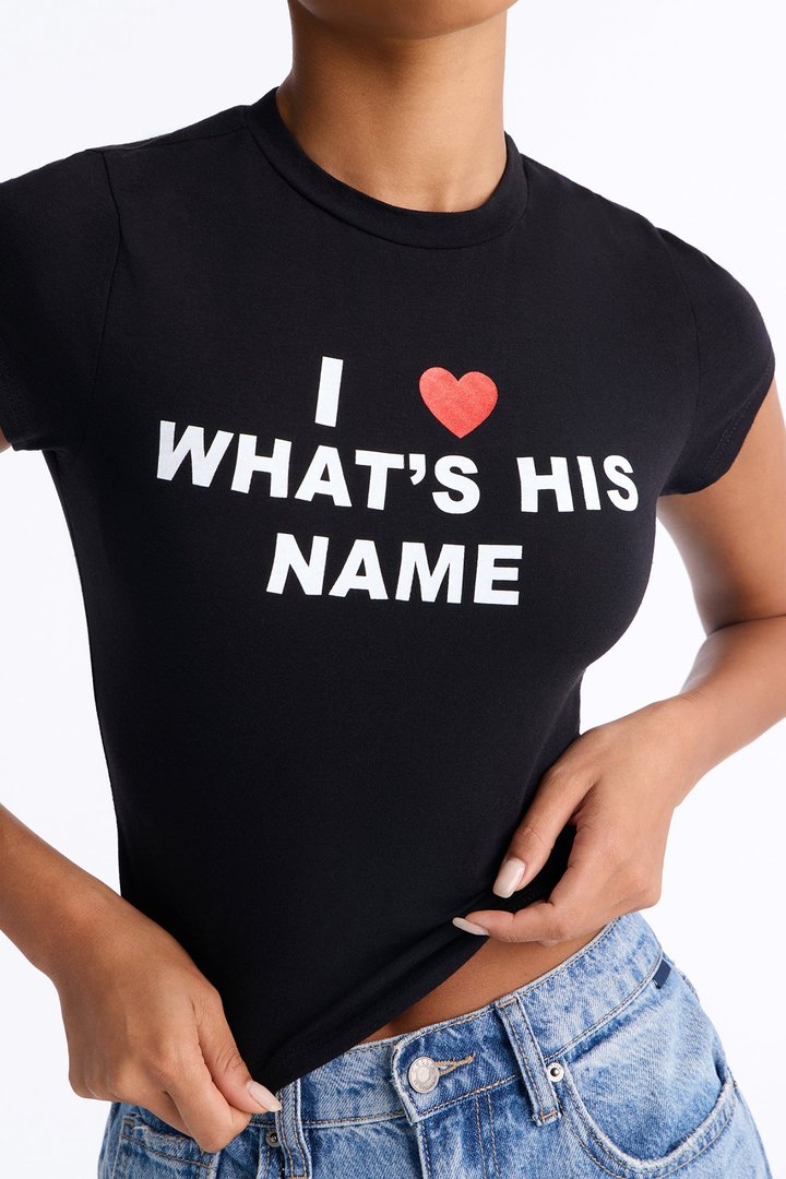 I Heart What's His Name Tee - Black