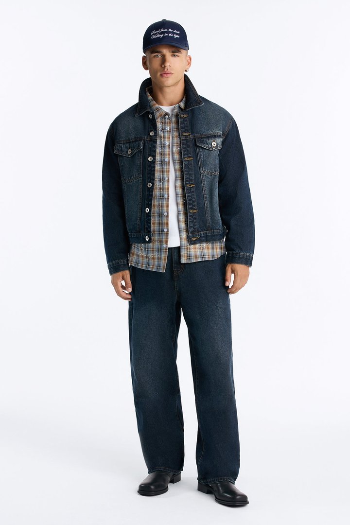 Shadow Flag Baggy Jean - Dark Wash