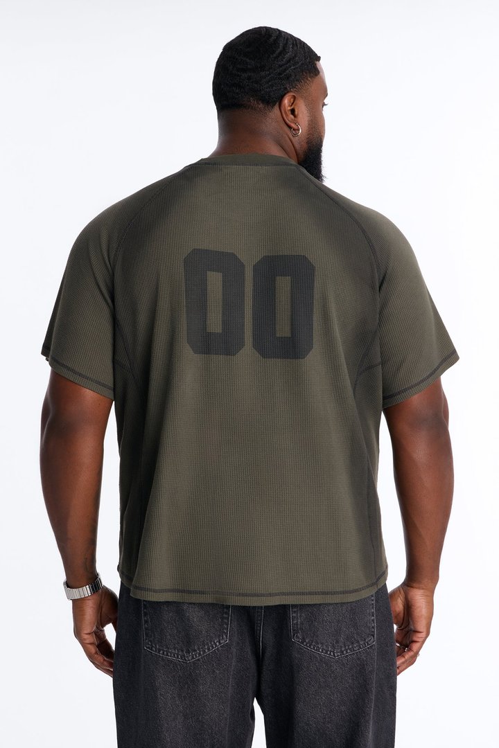 Static Edge Distressed Graphic Tee - Sage