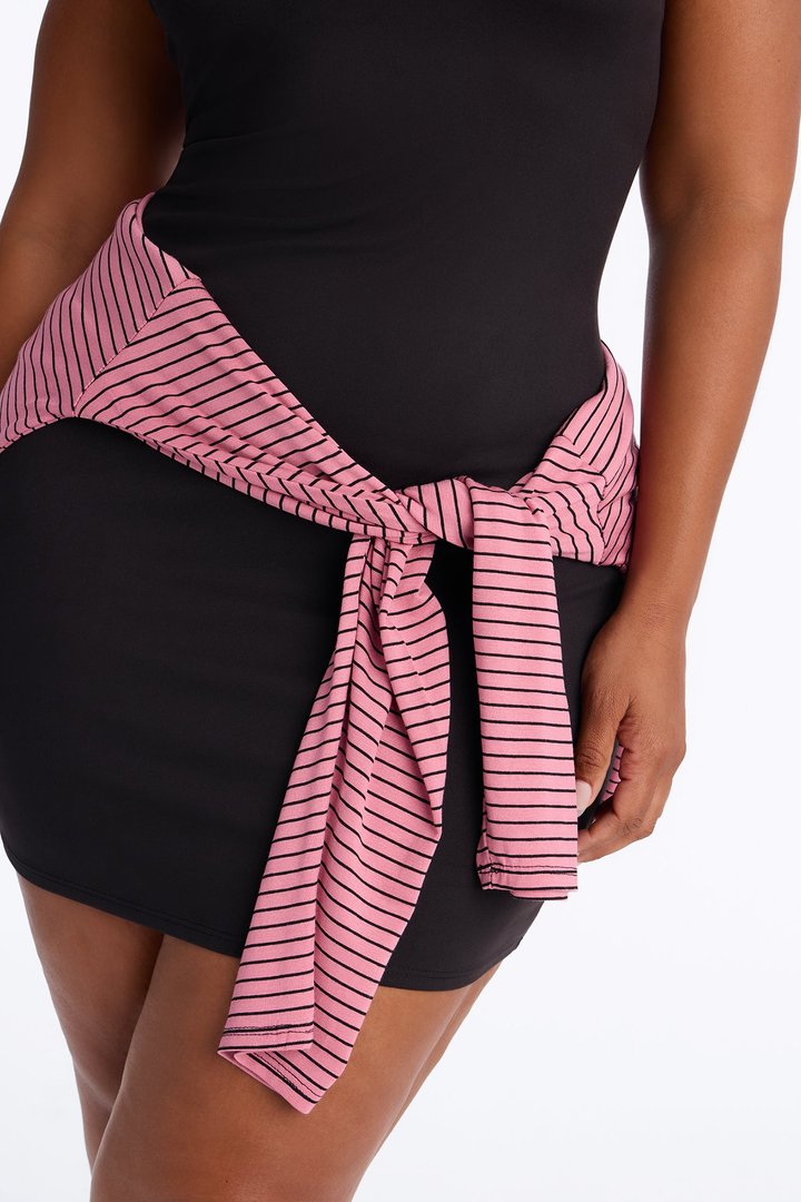 Harper Mini Dress Set - Black/Pink
