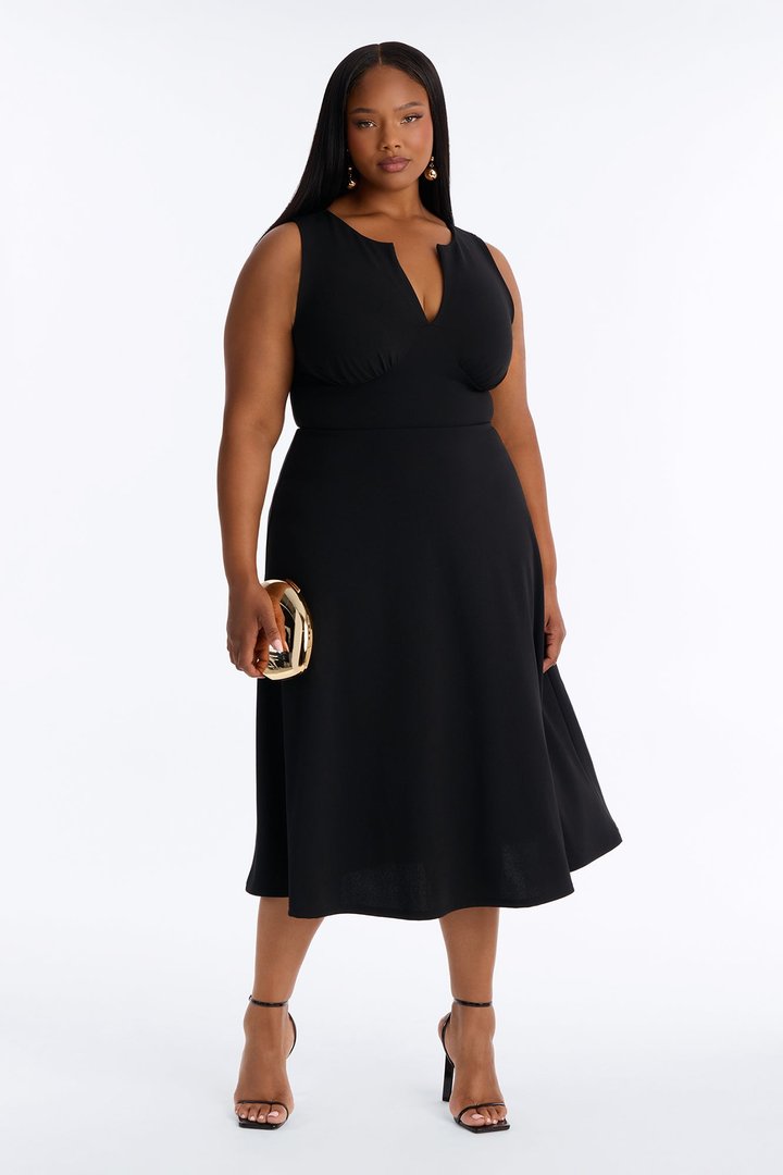 Charolette Sleeveless Midi Dress - Black