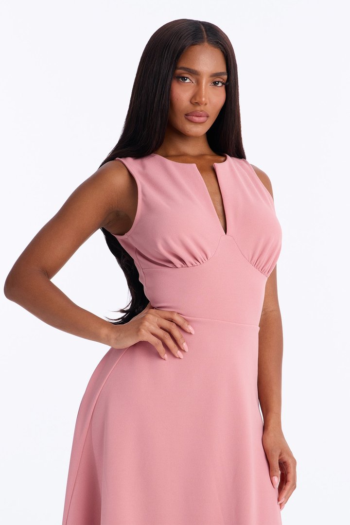 Charolette Sleeveless Midi Dress - Mauve