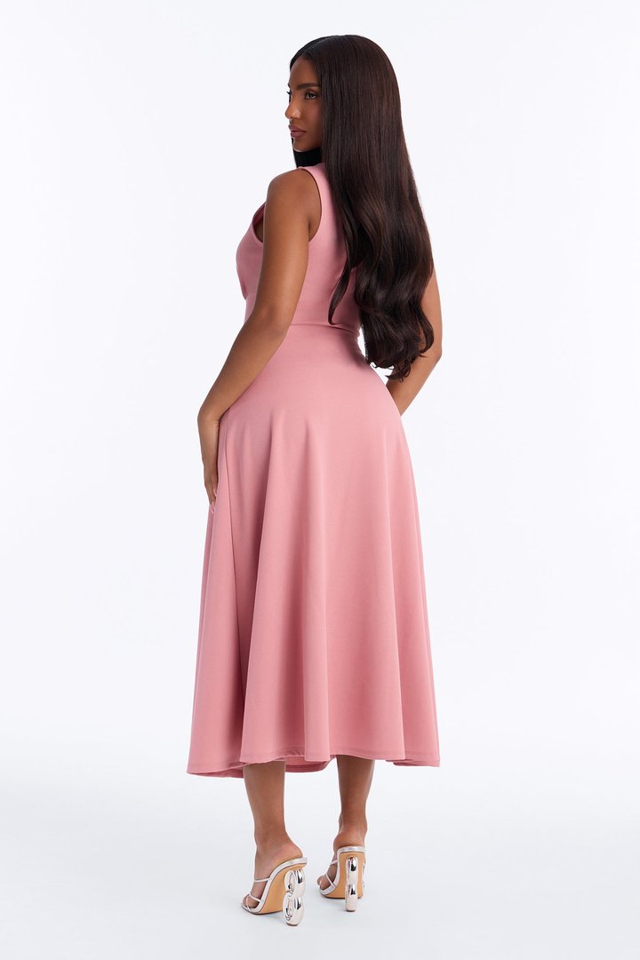 Charolette Sleeveless Midi Dress - Mauve