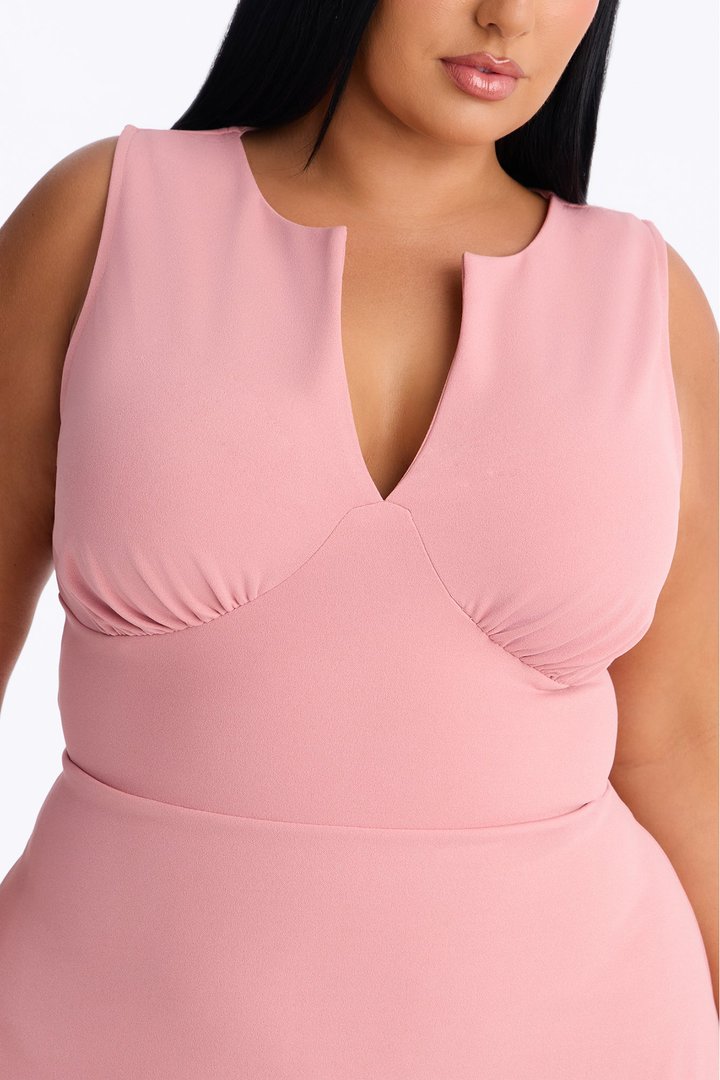 Charolette Sleeveless Midi Dress - Mauve