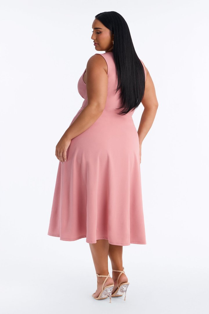Charolette Sleeveless Midi Dress - Mauve