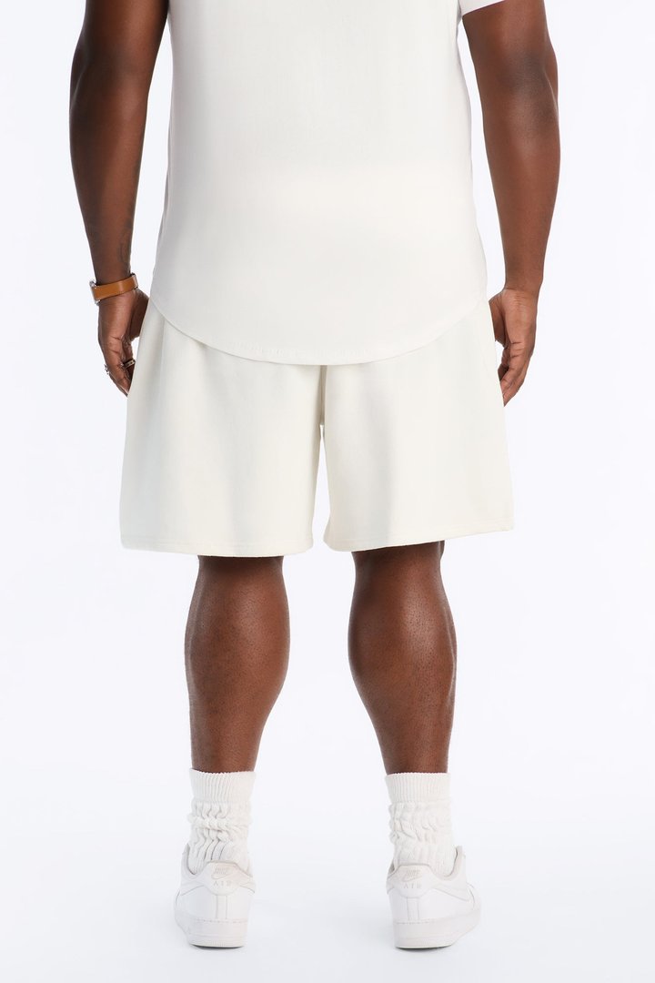 Old Money Royalty Relaxed Sweat Short - Cream/combo