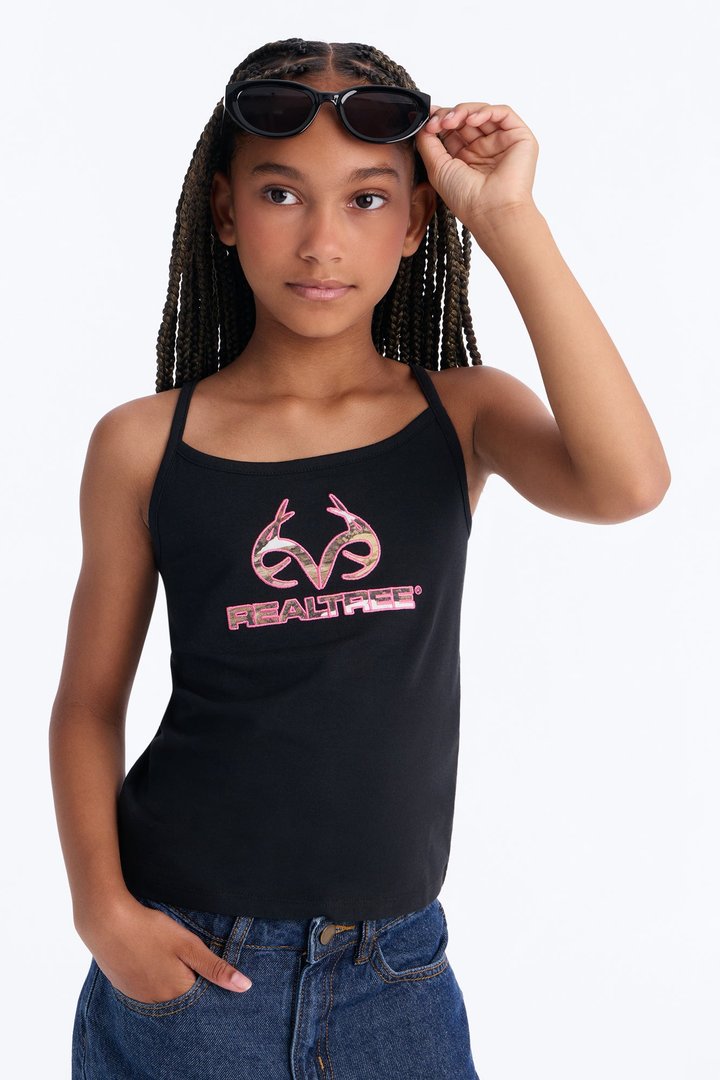 Mini Realtree Tank Top - Black