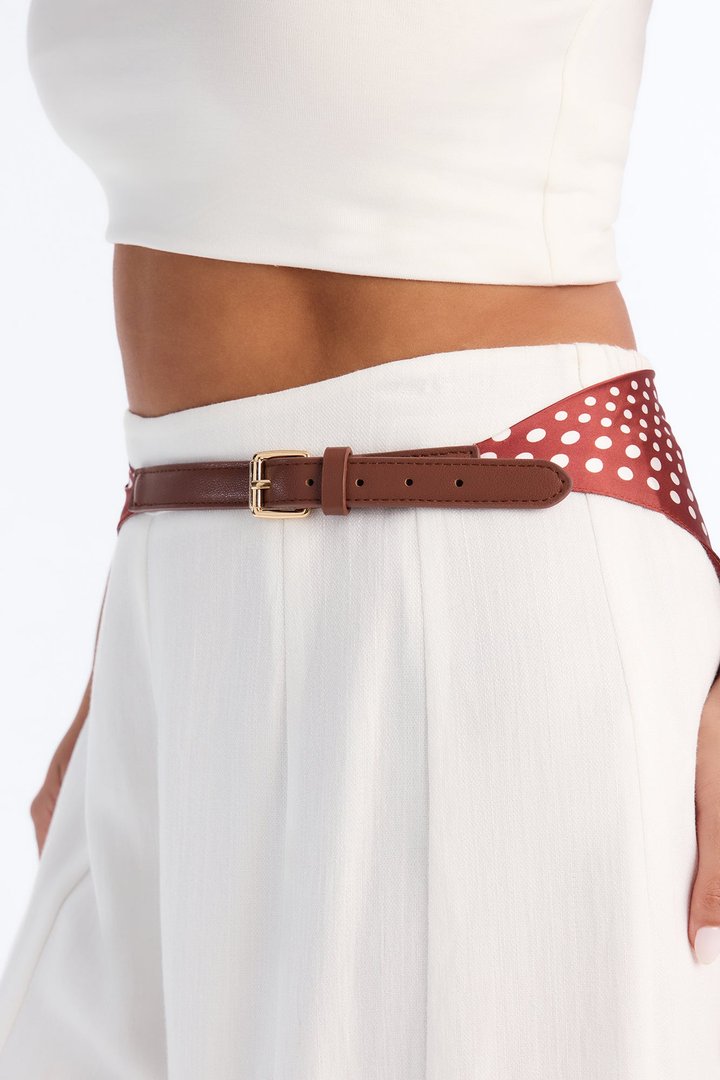 Adventure Ahead Bandana Scarf Belt - Brown Combo