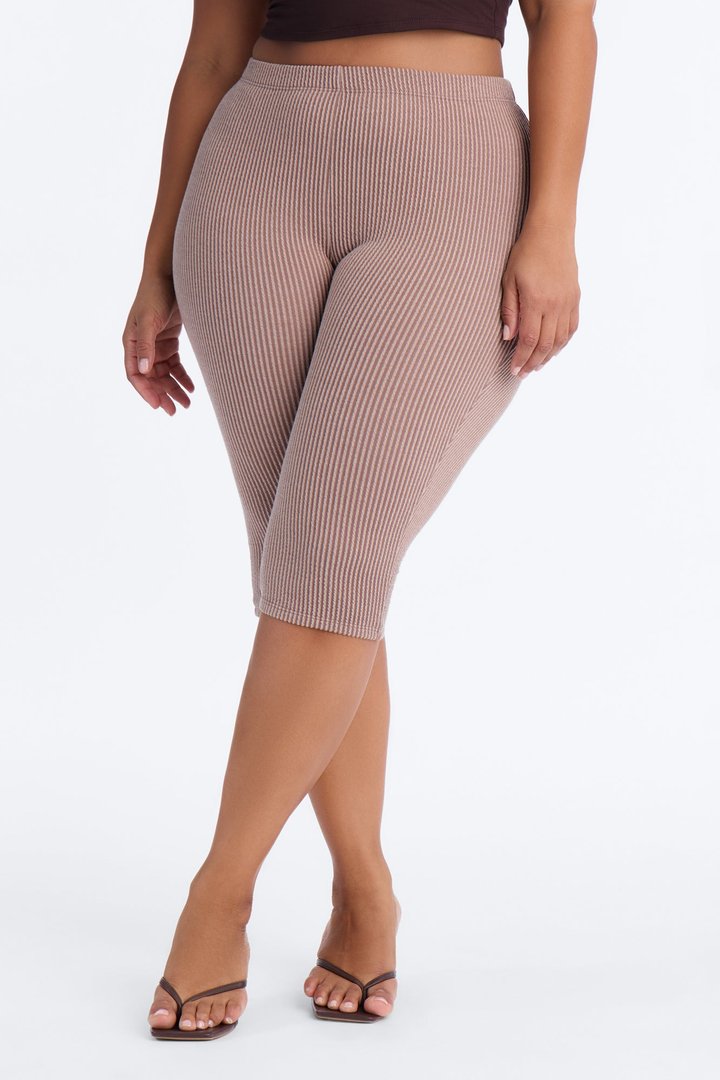 Roxie Low Rise Ribbed Capri Legging - Caffe