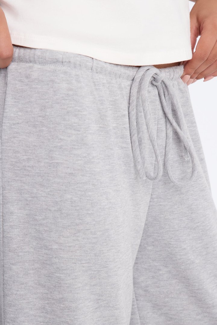 Reese French Terry Long Lounge Short - Heather Grey