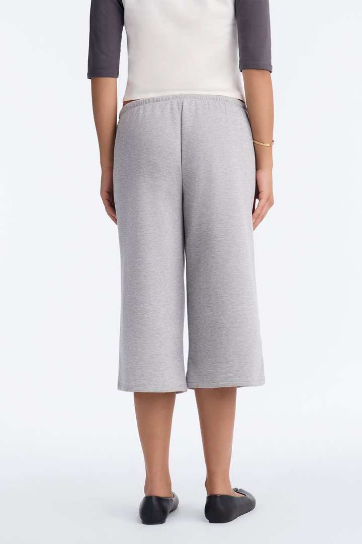 Reese French Terry Long Lounge Short - Heather Grey