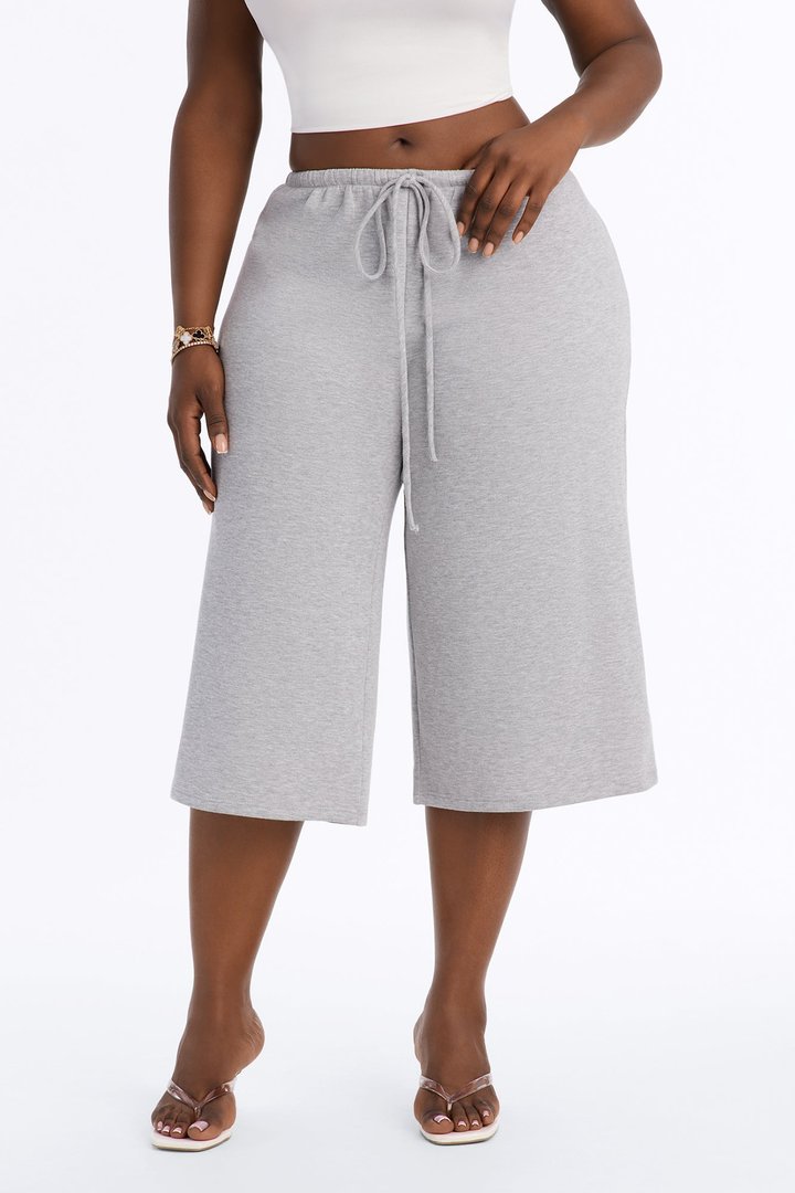 Reese French Terry Long Lounge Short - Heather Grey