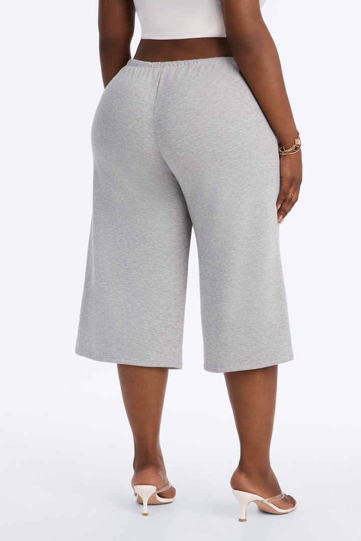 Reese French Terry Long Lounge Short - Heather Grey