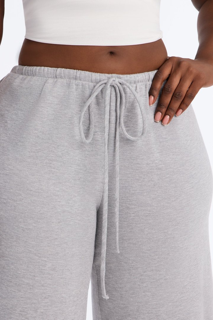 Reese French Terry Long Lounge Short - Heather Grey