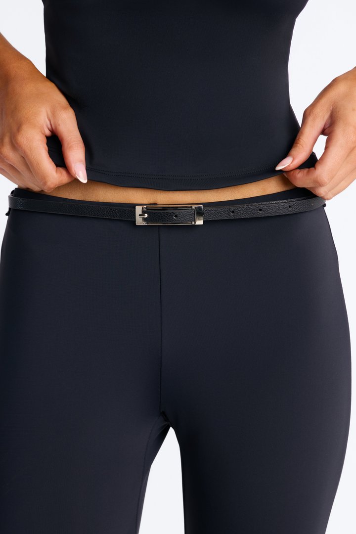 Alexa Belted Capri Set - Black