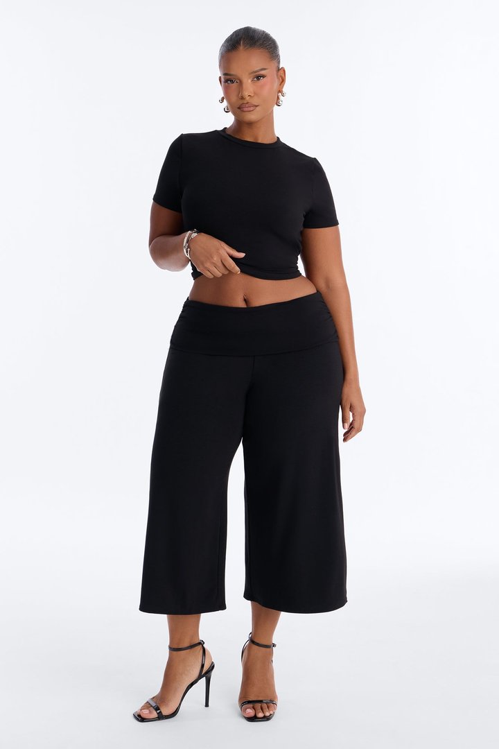 Gina Gaucho Pant Set - Black