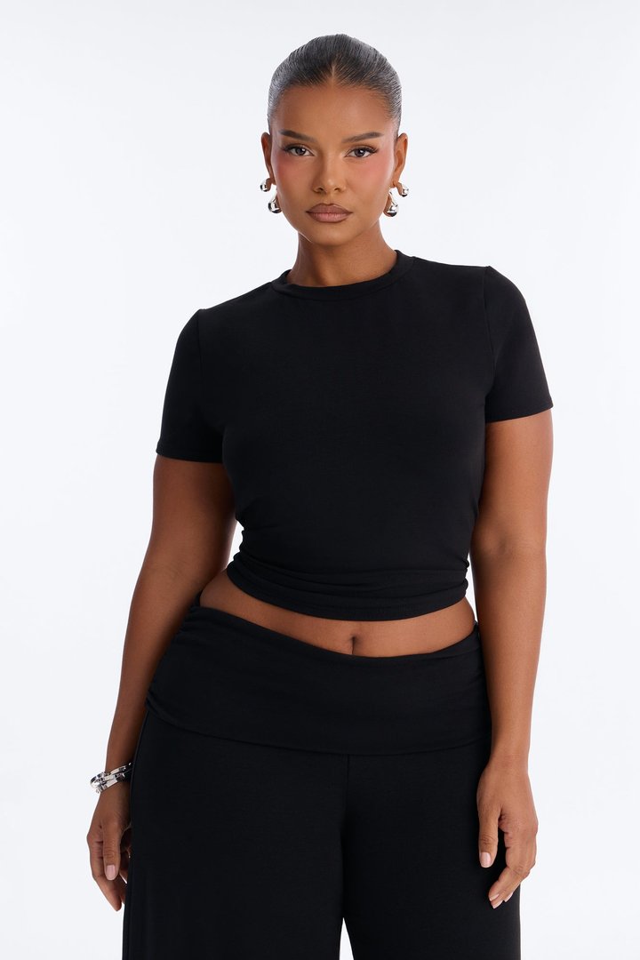 Gina Gaucho Pant Set - Black