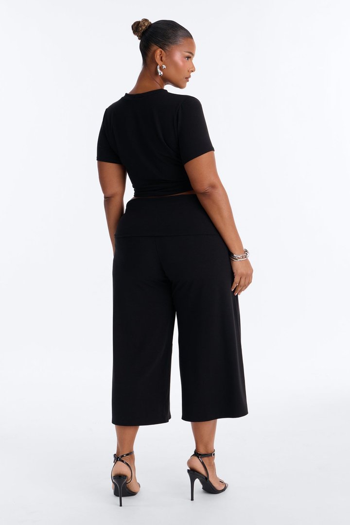 Gina Gaucho Pant Set - Black