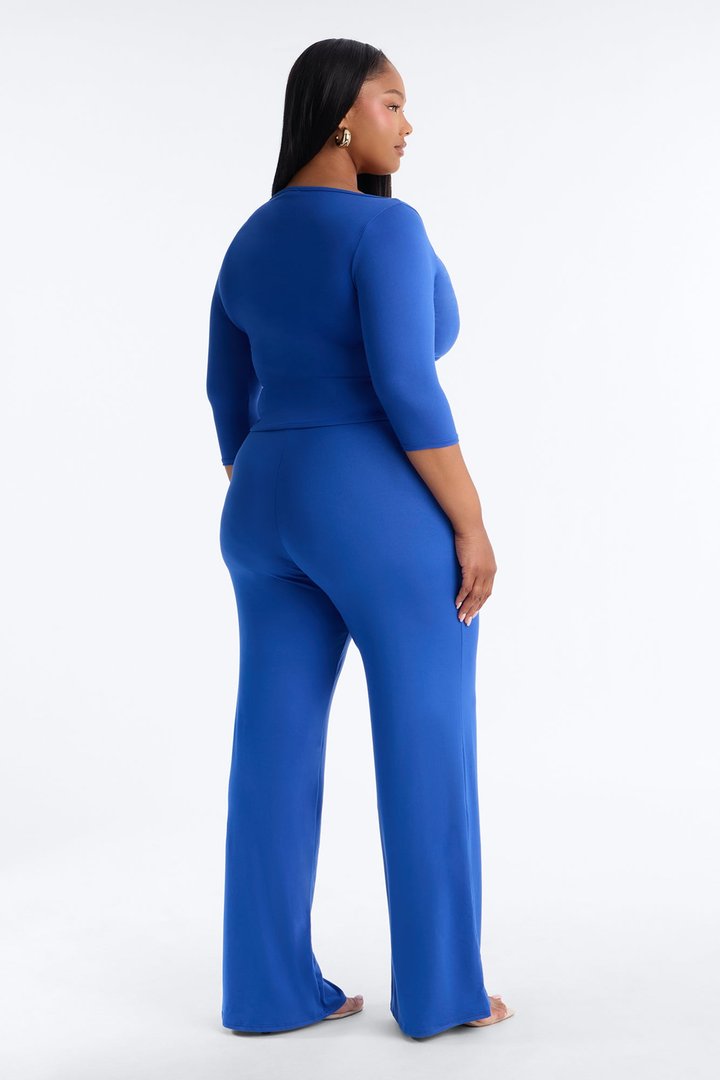 Leanne 3/4 Sleeve Pant Set - Royal
