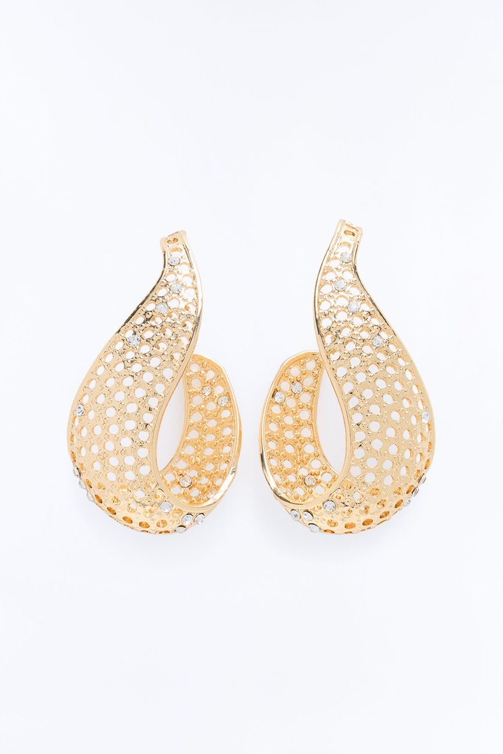 Not Around Drop Earrings - Gold
