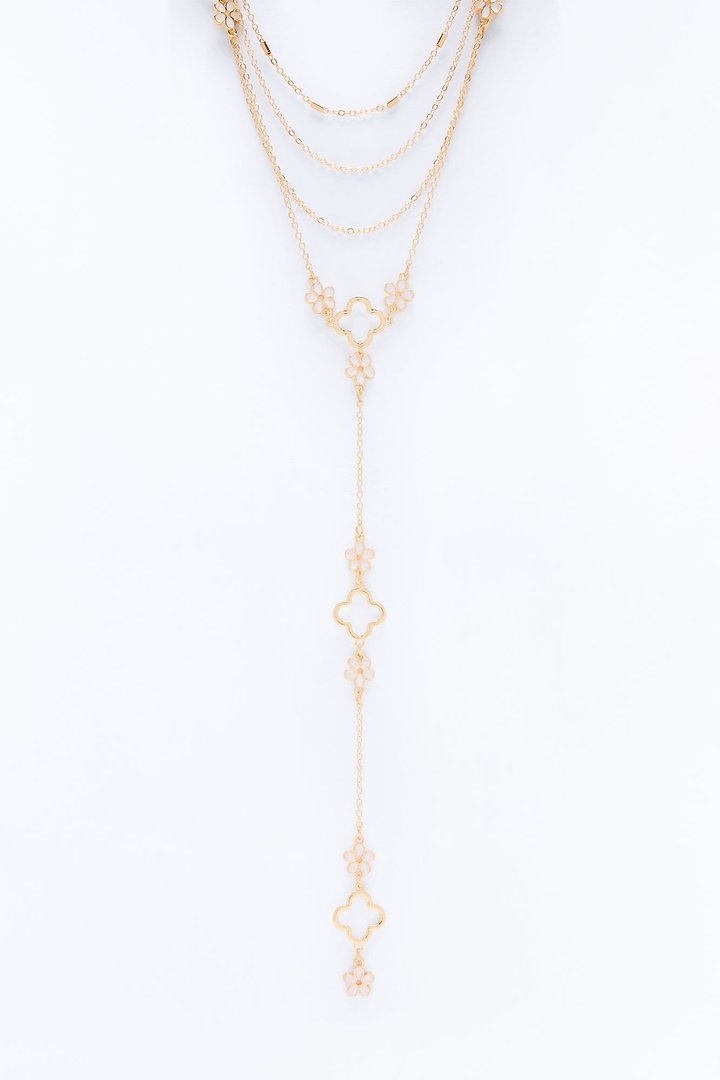 Just My Luck Lariat Necklace - Gold