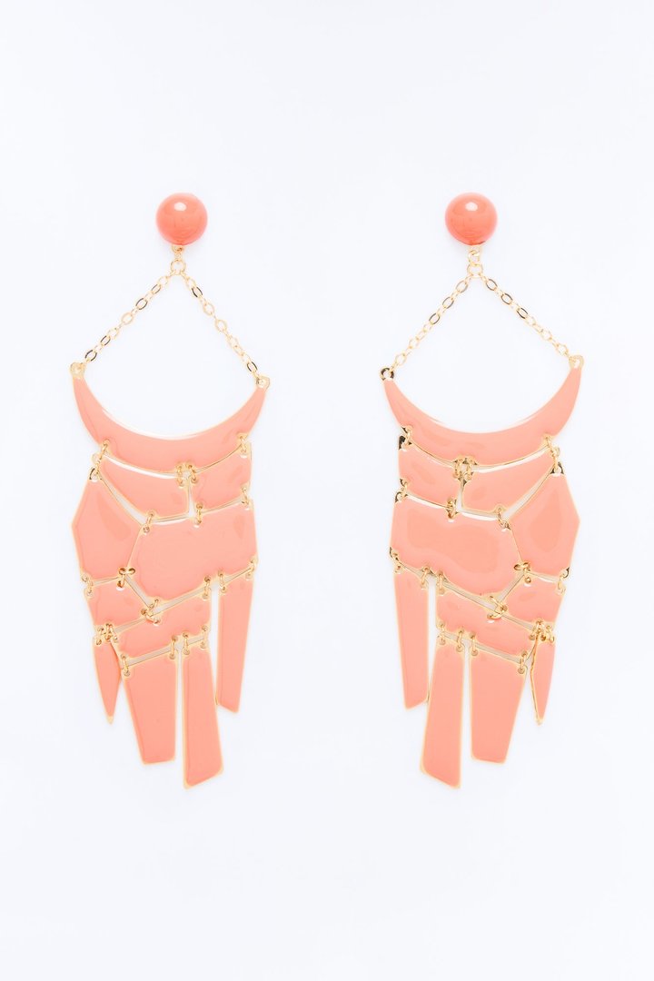 Sweet Cover Drop Earrings - Orange