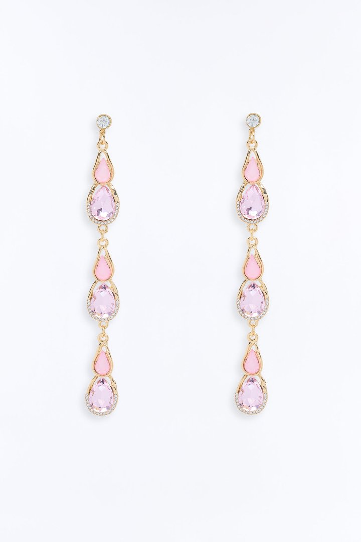 All I Need Linear Earrings - Pink