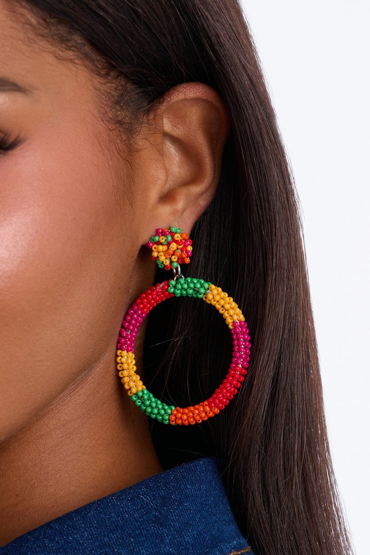Love The Vibes Drop Earrings - Multi Color