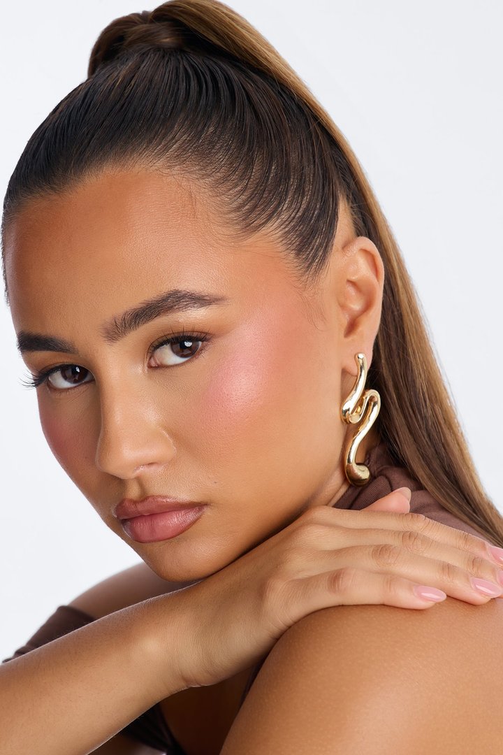 Nessa Abstract Drop Earrings - Gold