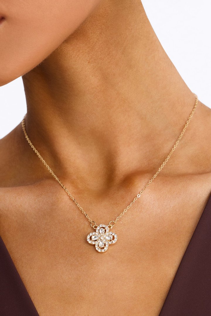Shining Clover Necklace - Gold