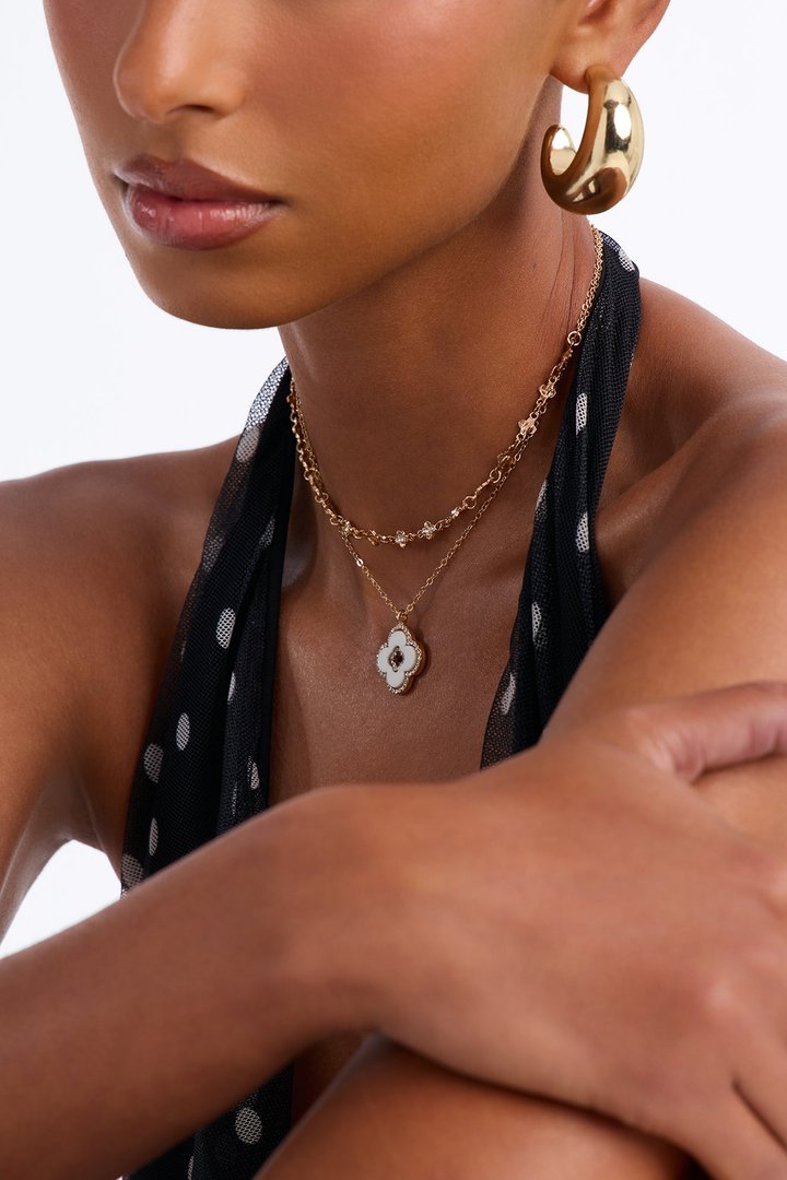 Tami Twinkle Necklace - White/Gold