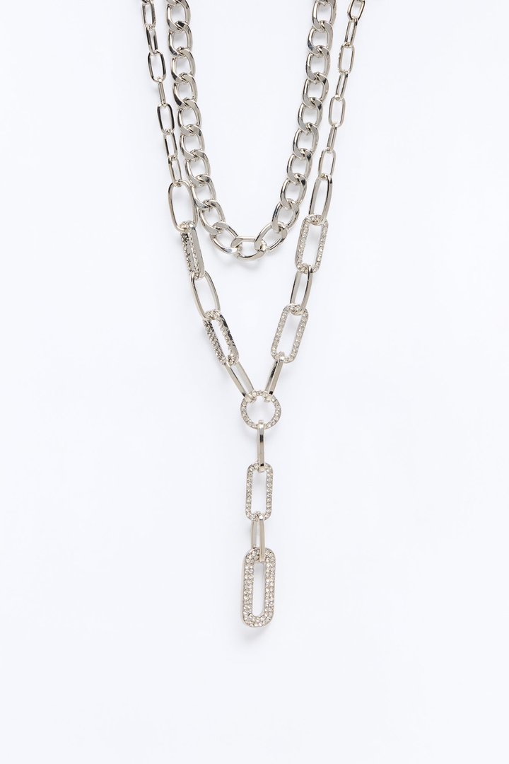 Pretty Reckless Layered Necklace - Silver