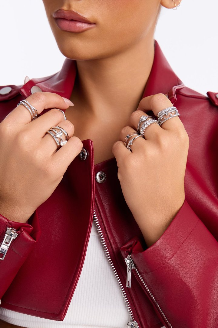 Take Me Dancing 12 Piece Ring Set - Silver