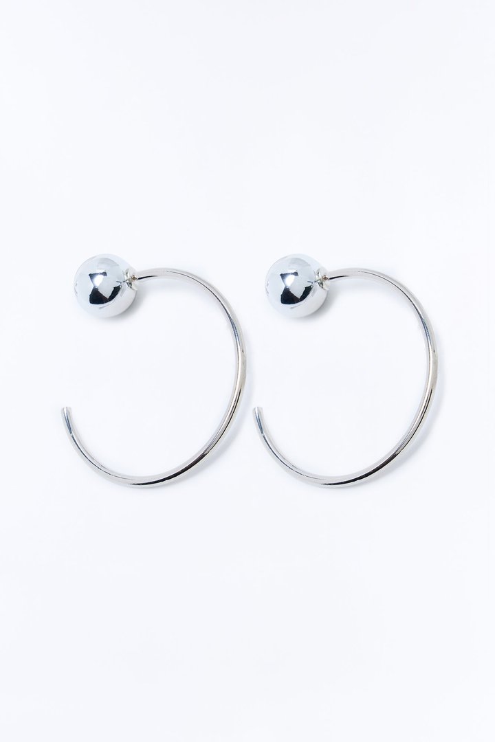 Minimal Effort Hoop Earrings - Silver