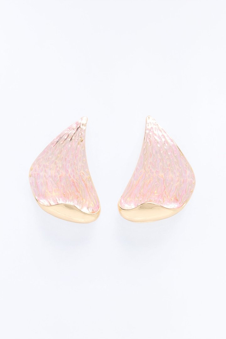 Thank Me Later Drop Earrings - Gold/Pink