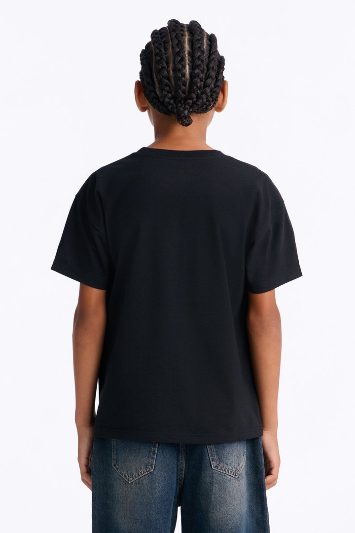 Mini Real Tree New York 88 Embroidered Patch Short Sleeve Tee - Black