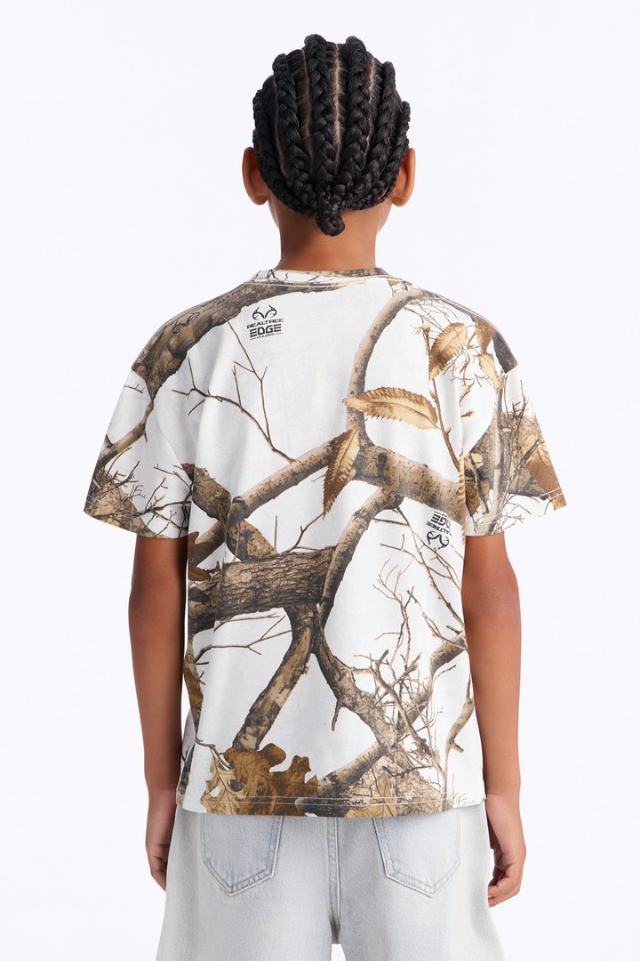 Mini Real Tree Barbed Wire Heart Short Sleeve Tee II - Camouflage