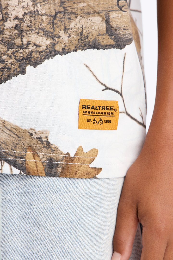 Mini Real Tree Barbed Wire Heart Short Sleeve Tee II - Camouflage