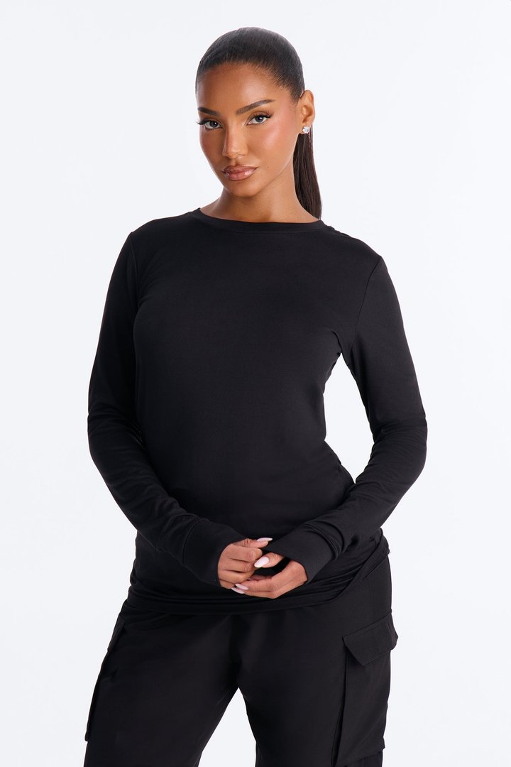 Shift Ready Under Scrub Top - Black