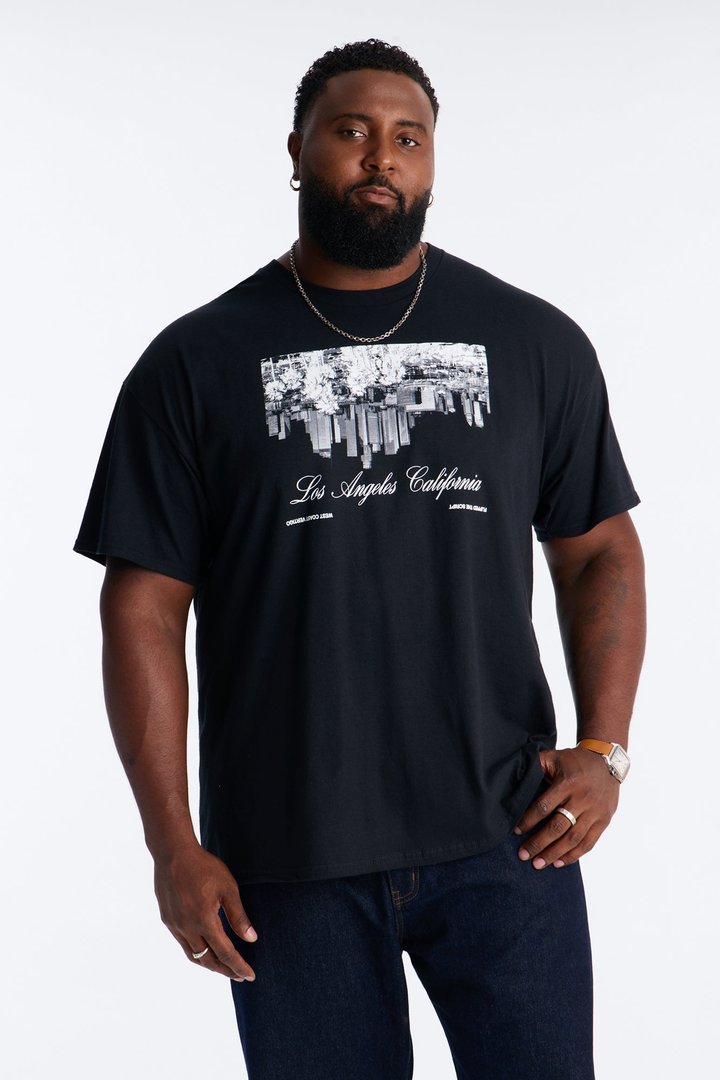 Los Angeles Flipped The Script Short Sleeve Tee - Black