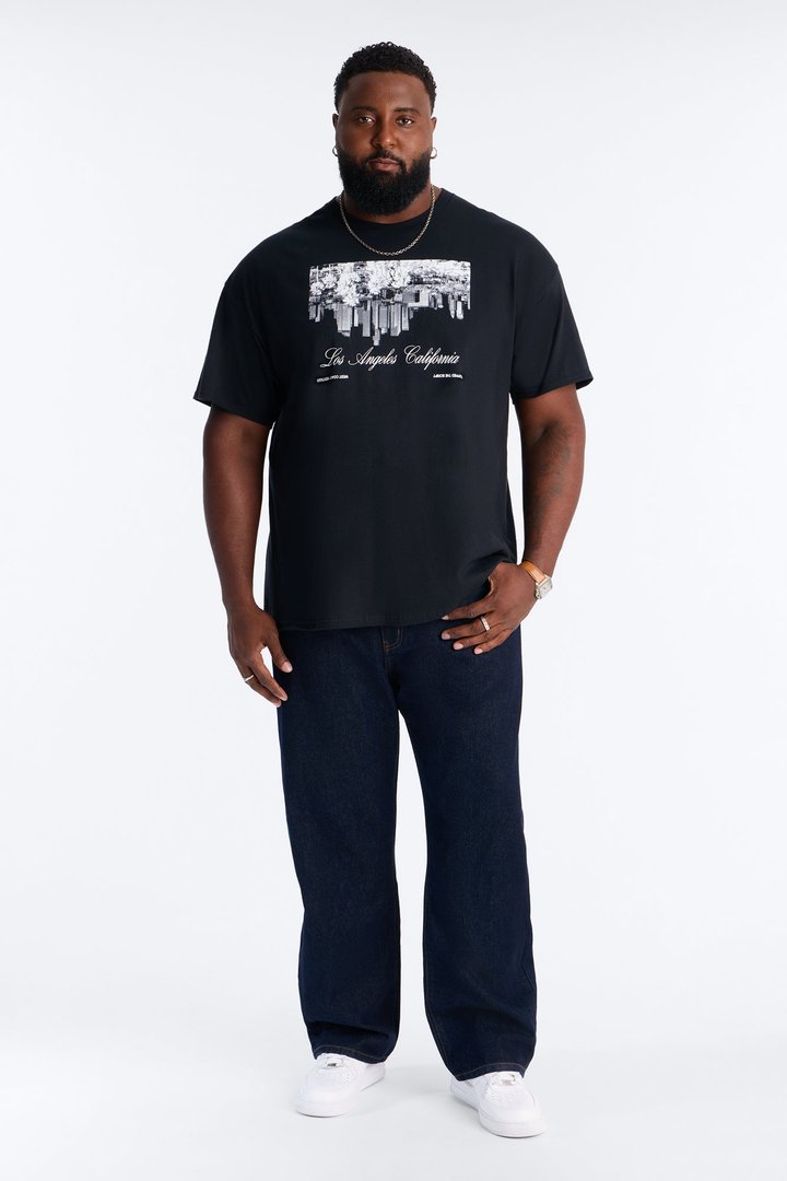 Los Angeles Flipped The Script Short Sleeve Tee - Black