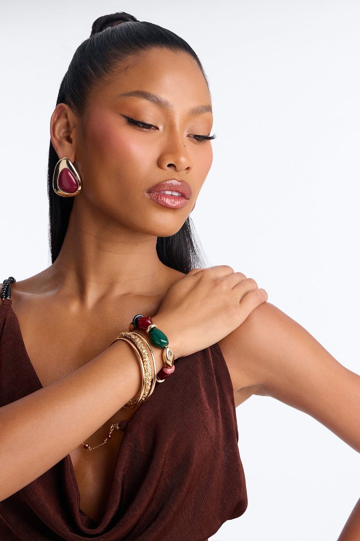 Marg On The Rocks 4 Piece Bracelet Set - Gold/combo