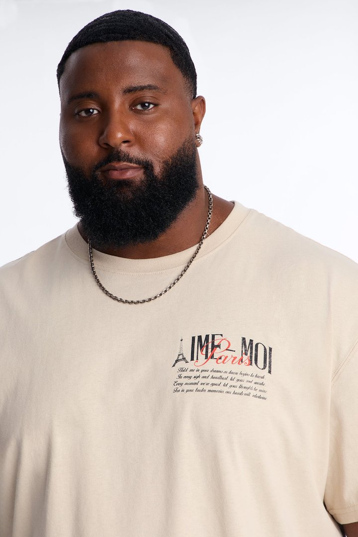 Aime Forever Oversized Short Sleeve Tee - Sand
