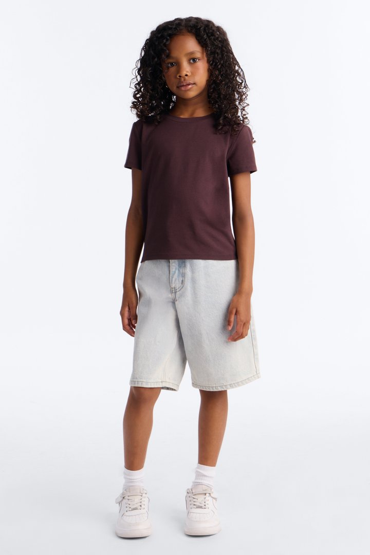 Mini Camilla Classic Fit Crew Neck Tee - Chocolate