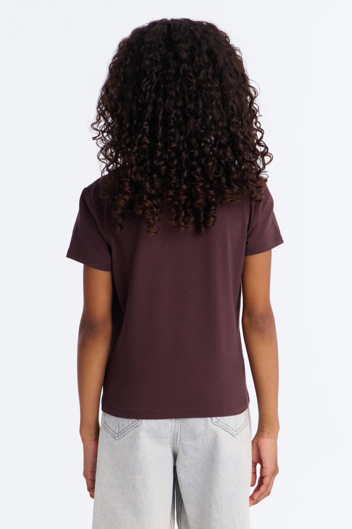 Mini Camilla Classic Fit Crew Neck Tee - Chocolate
