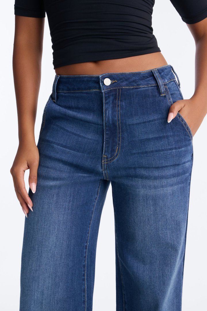 Petite Margot Stretch Trouser Jeans - Dark Wash