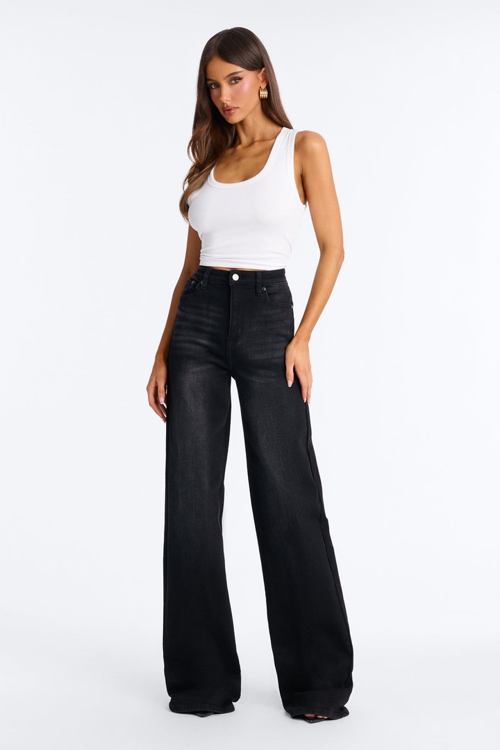 Tall Everyday Basic Straight Leg Denim Jeans - Black