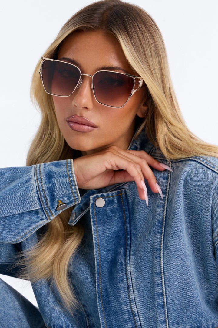 Lions Eye Sunglasses - Gold/Brown