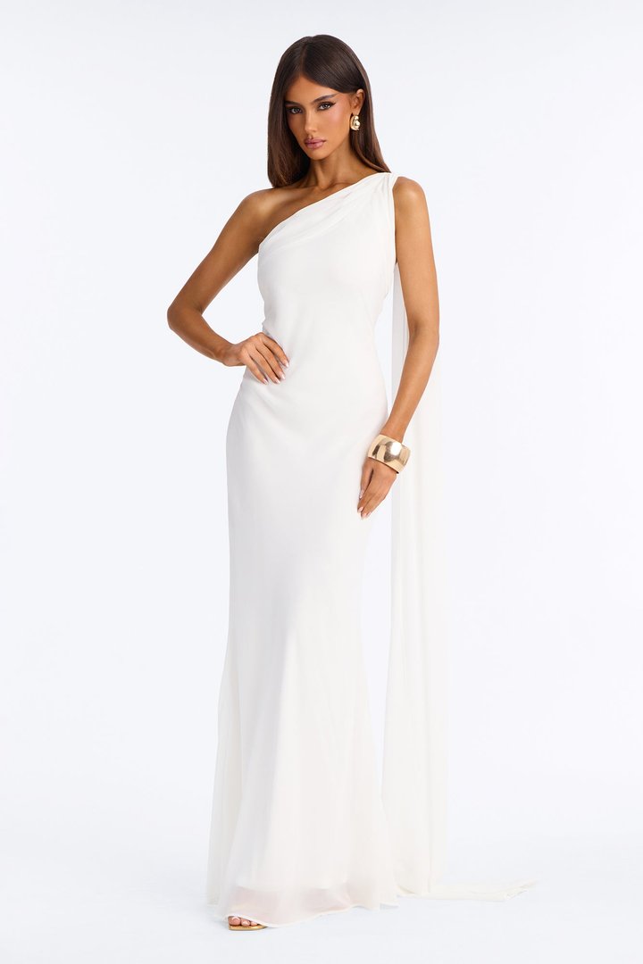 Sarah Chiffon Maxi Dress - White