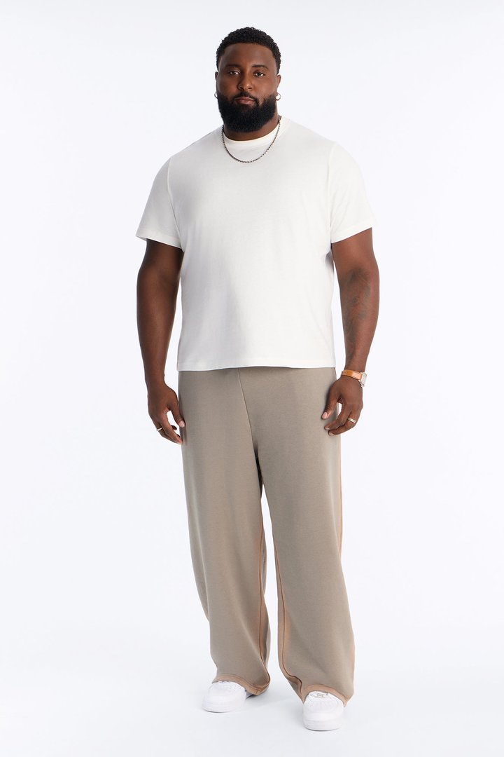 Outline Wash Straight Leg Sweatpant - Grey/combo
